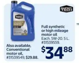Walmart Conventional motor oil offer