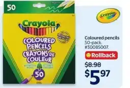 Walmart Coloured pencils offer