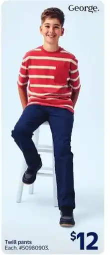 Walmart Twill pants offer