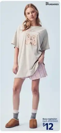Walmart Boxy nightshirt offer