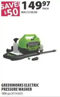 Co-op Greenworks electric pressure washer offer