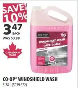 Co-op Coop windshield wash offer