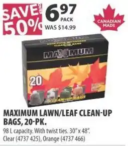 Co-op Maximum lawn/leaf clean-up bags offer