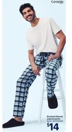 Walmart Brushed flannel pajama pants offer