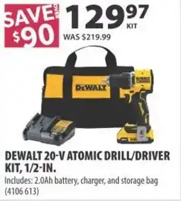 Co-op Dewalt 20-v atomic drill/driver kit offer