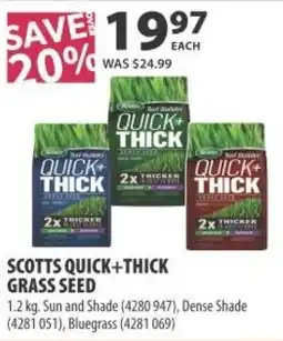 Co-op Scotts quick+thick grass seed offer