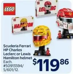 Walmart Scuderia Ferrari HP Charles Leclerc or Lewis Hamilton helmet offer