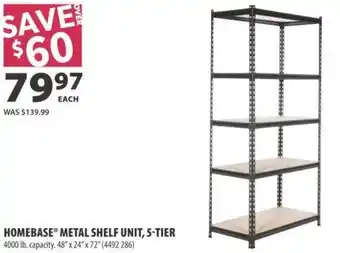 Co-op Homebase metal shelf unit offer