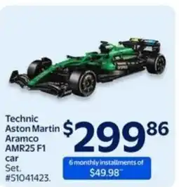 Walmart Technic Aston Martin Aramco AMR25 F1 car offer