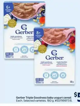 Walmart Gerber Triple Goodness baby yogurt cereal offer