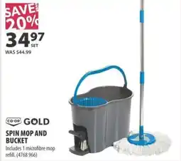 Co-op Co-op gold spin mop and bucket offer