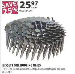 Co-op Bissett coil roofing nails offer
