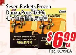 WinCo Food Mart Seven Baskets Frozen Durian Pops offer