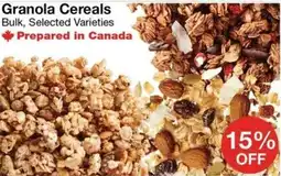 Bulk Barn Granola Cereals offer