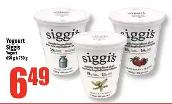 Bonanza Yogourt Siggis offer