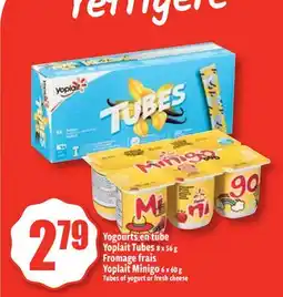 Bonanza Yogourts en tube Yoplait Tubes 8 x 56 g Fromage frais Yoplait Minigo 6 x 60 g offer