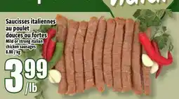 Bonanza Mild or strong Italian chicken sausages offer