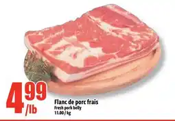Bonanza Flanc de porc frais offer