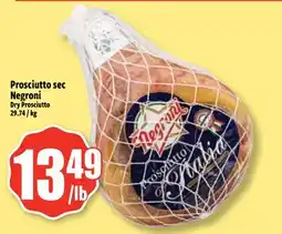 Bonanza Prosciutto sec Negroni offer