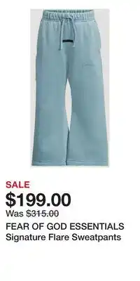 Holt Renfrew FEAR OF GOD ESSENTIALS Signature Flare Sweatpants offer