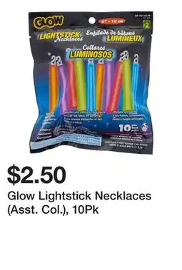 Dollarama Glow Lightstick Necklaces (Asst. Col.) offer