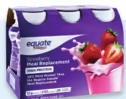Walmart Equate high protein meal replacement shakes offer