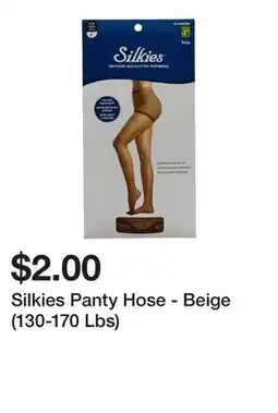 Dollarama Silkies Panty Hose - Beige (130-170 Lbs) offer