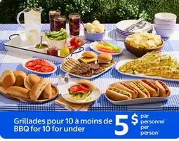 Walmart Banner - BBQ for 10 for under $5 per person offer