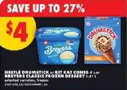 No Frills Nestle drumstick or kit kat cones 4's offer