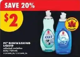 No Frills Pc dishwashing liquid offer