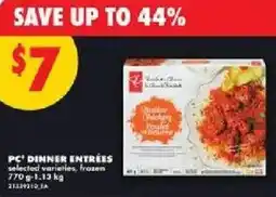 No Frills Pc dinner entrées offer