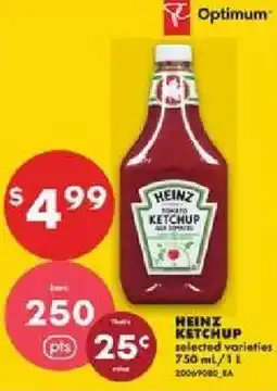 No Frills Optimum heinz ketchup offer