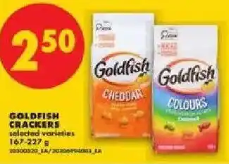 No Frills Goldfish crackers offer