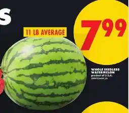 No Frills Whole seedless watermelon offer