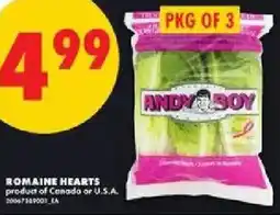 No Frills Romaine hearts offer
