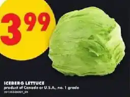 No Frills Iceberg lettuce offer