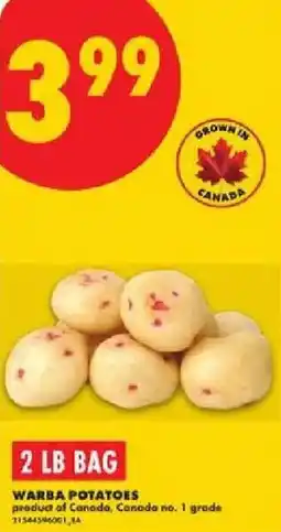 No Frills Warba potatoes offer