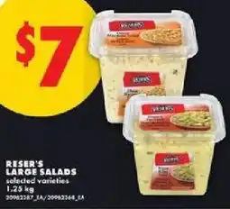 No Frills Reser's large salads offer