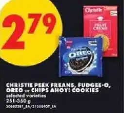 No Frills Christie peek freans, fudgee-o, oreo or chips ahoy! cookies offer