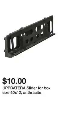 IKEA UPPDATERA Slider for box size 50x12, anthracite offer