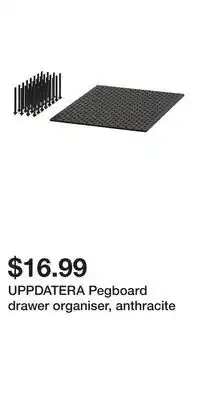 IKEA UPPDATERA Pegboard drawer organiser, anthracite offer