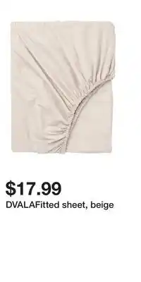 IKEA DVALAFitted sheet, beige offer