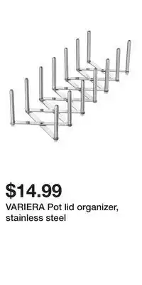 IKEA VARIERA Pot lid organizer, stainless steel offer