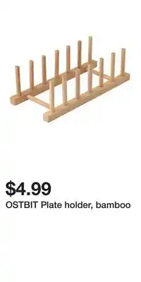 IKEA OSTBIT Plate holder, bamboo offer