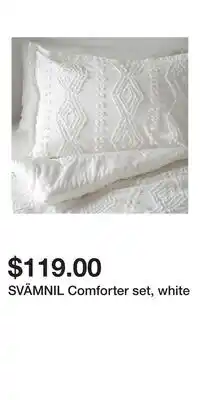 IKEA SVÄMNIL Comforter set, white offer