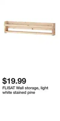 IKEA FLISAT Wall storage, light white stained pine offer