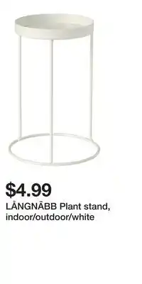 IKEA LÅNGNÄBB Plant stand, indoor/outdoor/white offer