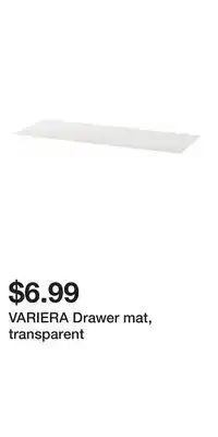 IKEA VARIERA Drawer mat, transparent offer