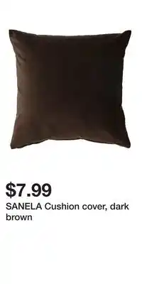 IKEA SANELA Cushion cover, dark brown offer