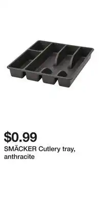 IKEA SMÄCKER Cutlery tray, anthracite offer